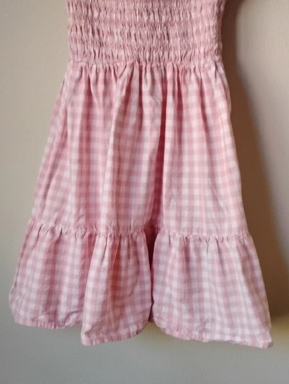 The Children's Place Pink Gingham Smocked Kids Dress